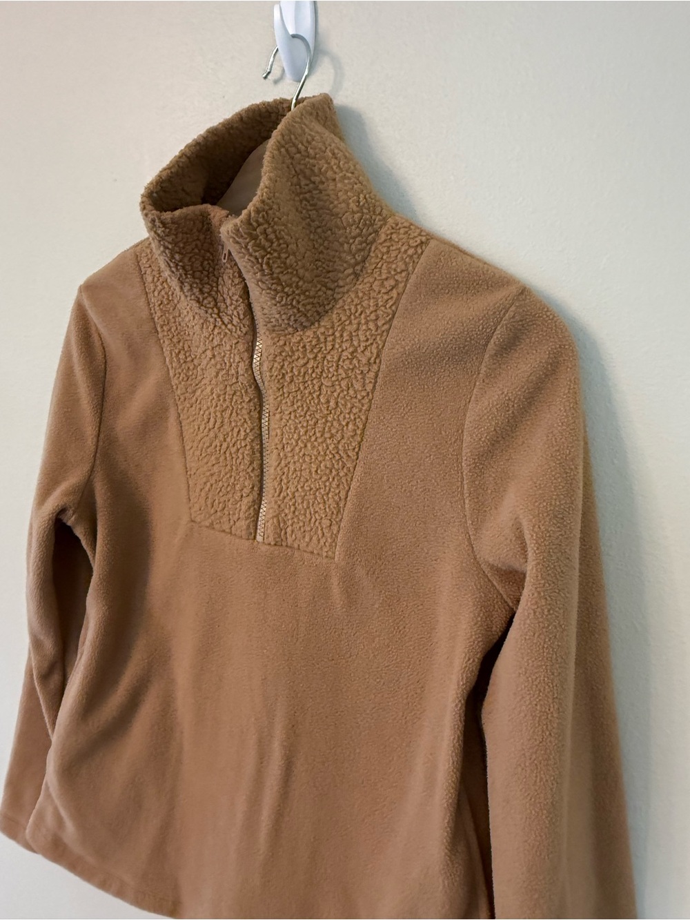 Dudley Stephens Sherpa Prospect Pullover Camel Quarter Zip Fleece Size S - Picture 4 of 8